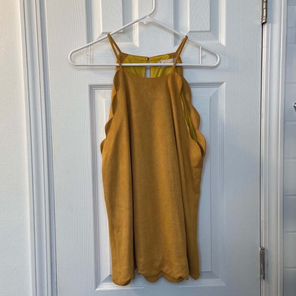 Altars State Faux Suede Tank Size M